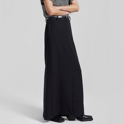 high waist long skirt with slit, view 2 - MRSLM