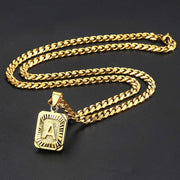 gold plated initial necklace - MRSLM