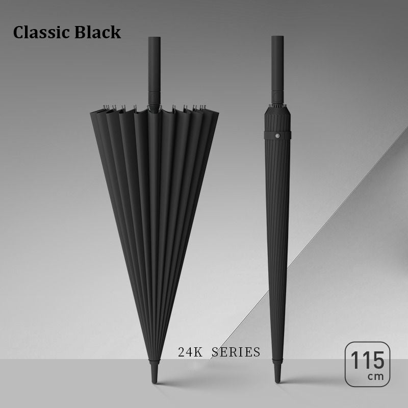 24-rib windproof long handle umbrella, view 2 - MRSLM