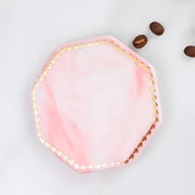 golden edge marble ceramic coasters, view 4 - MRSLM