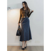 Velvet fishtail bustier dress, view 3 - MRSLM
