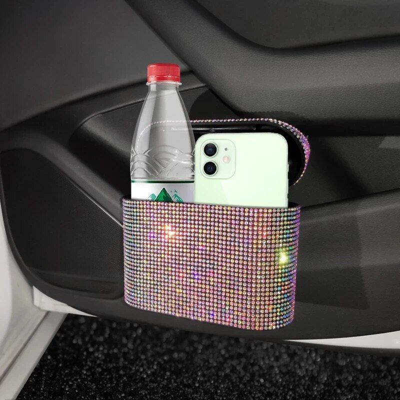 Bling car trash can with rhinestones, view 11 - MRSLM