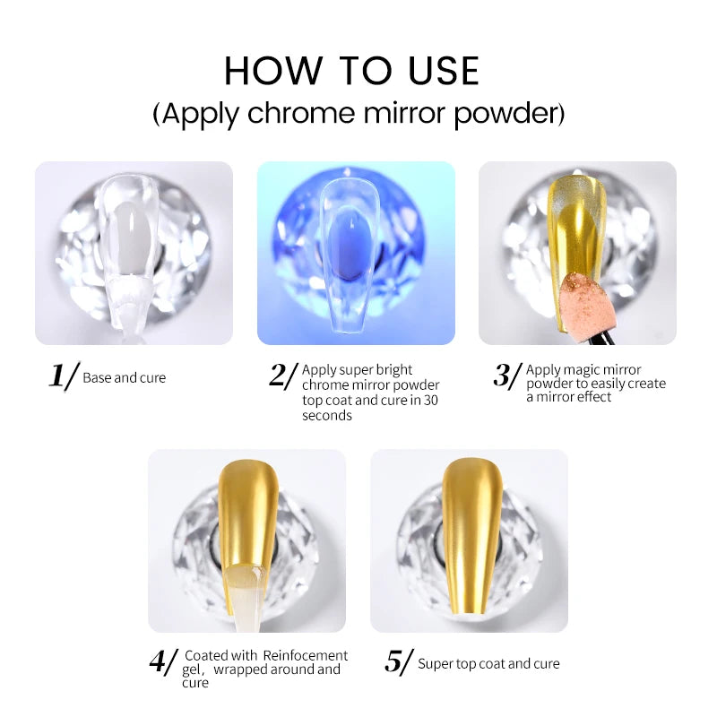 chrome-mirror top coat nail gel, view 7 - MRSLM