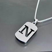 titanium steel letter necklace, view 17 - MRSLM