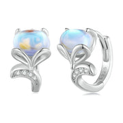 s925 silver fox moonstone earrings, view 3 - MRSLM