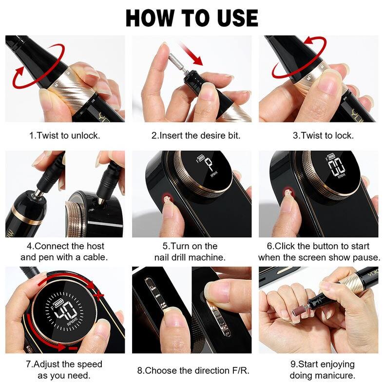 electric nail drill, view 10 - MRSLM