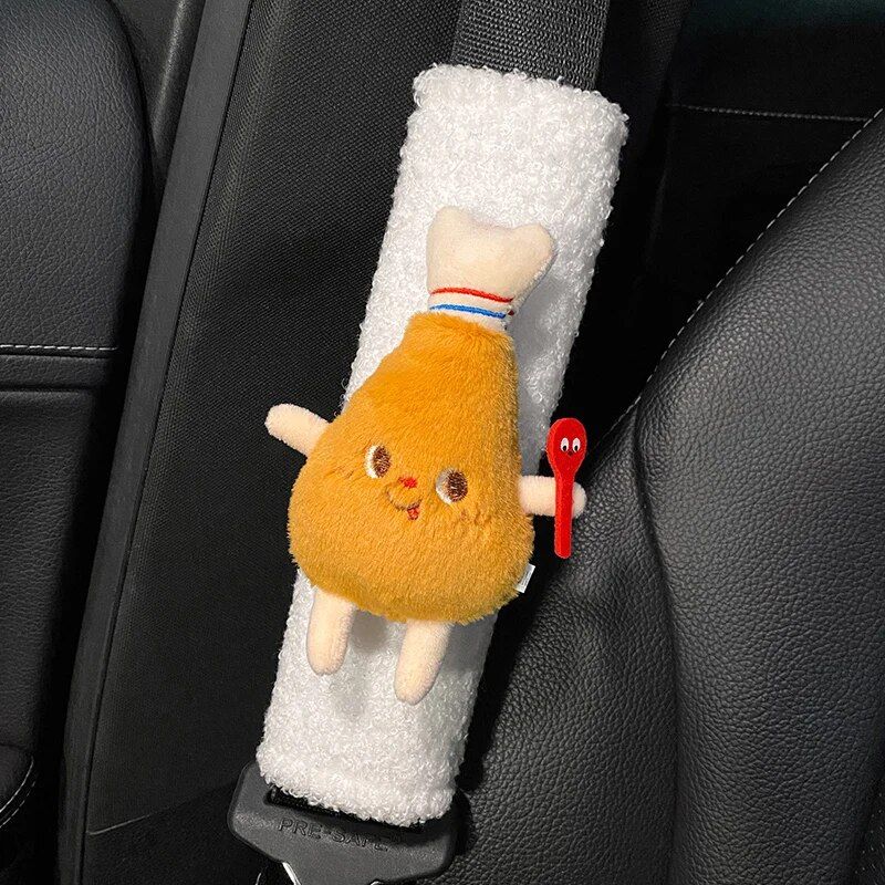 Plush cartoon car seatbelt cover, view 6 - MRSLM