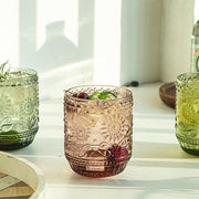 embossed glass petal cup, view 4 - MRSLM