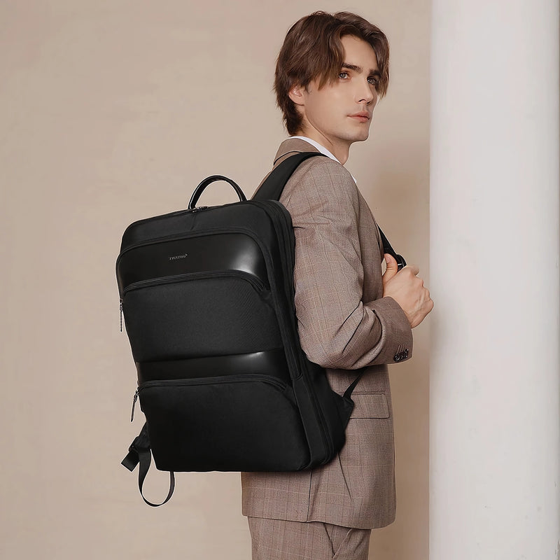 men's slim waterproof laptop backpack, view 4 - MRSLM