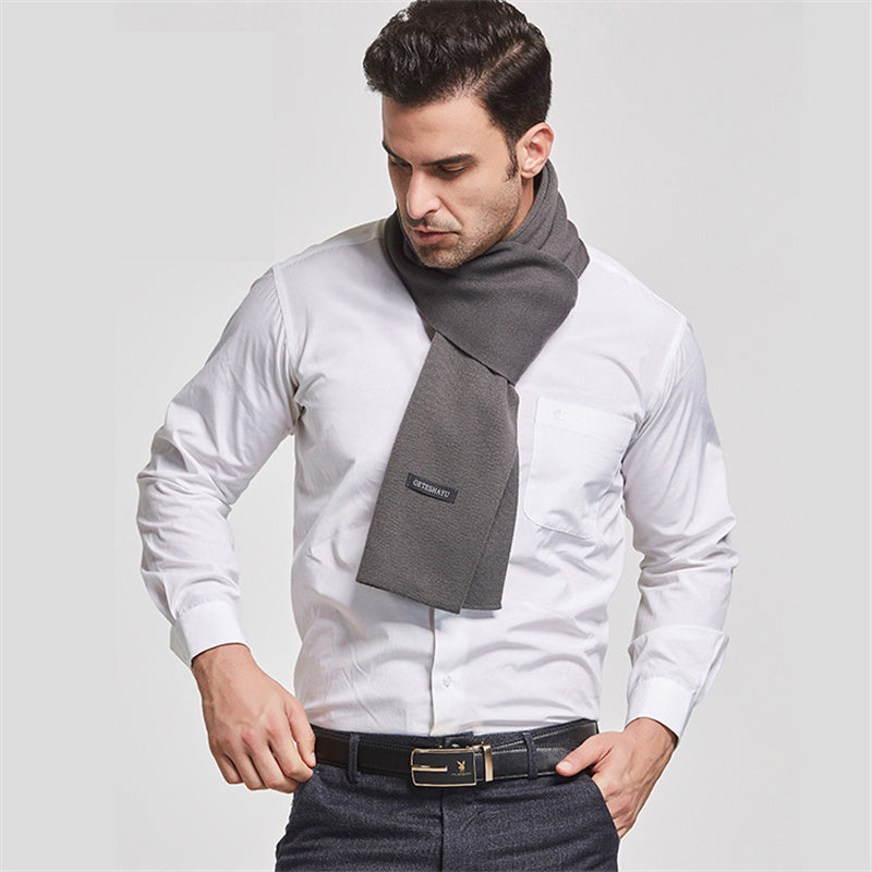 men's cashmere winter scarf, view 8 - MRSLM