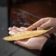 Bodhi leaf incense stick holder, view 5 - MRSLM