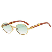 Retro oval gradient lens sunglasses, view 6 - MRSLM
