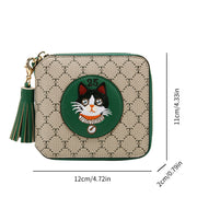 cute cartoon cat pattern short wallet, view 5 - MRSLM
