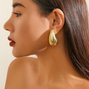 water drop dome stud earrings - MRSLM