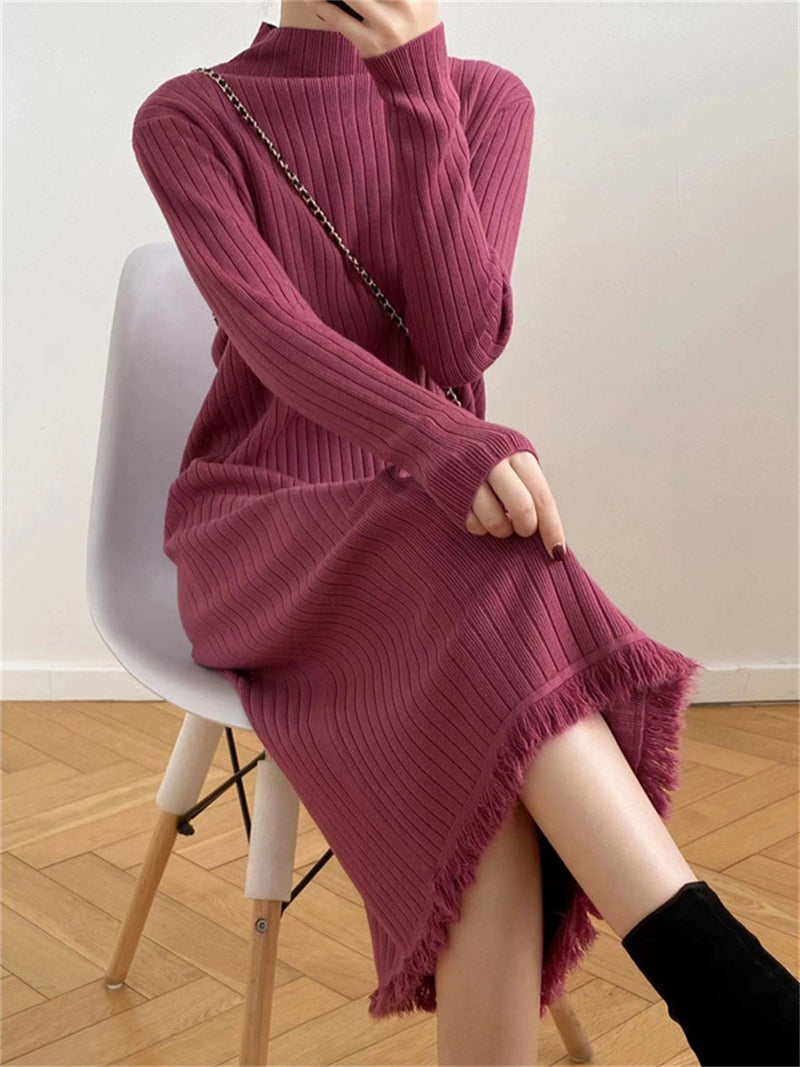 women's sleeveless knitted long dress, view 7 - MRSLM