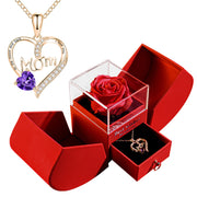 Preserved rose apple gift box with necklace, view 14 - MRSLM