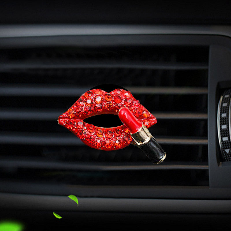 red lips car air freshener clip, view 4 - MRSLM