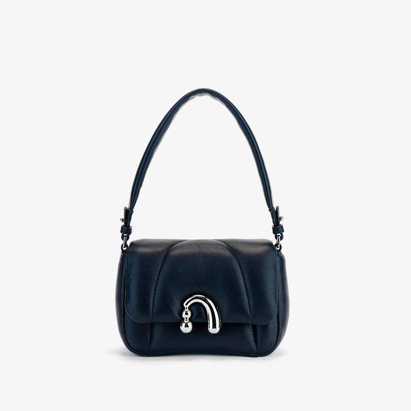 sheep leather crossbody hobo bag, view 6 - MRSLM