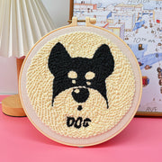 punch needle embroidery kit dog pattern, view 10 - MRSLM