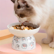 cartoon ceramic cat bowl, view 10 - MRSLM