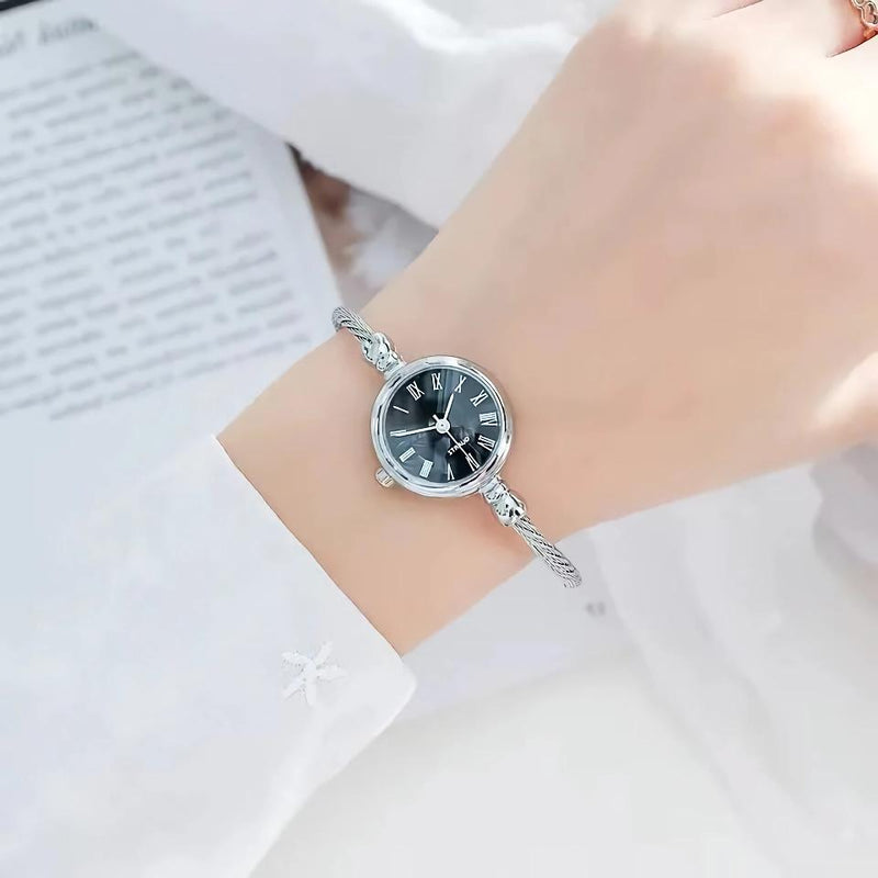 retro small gold bangle bracelet watch - MRSLM