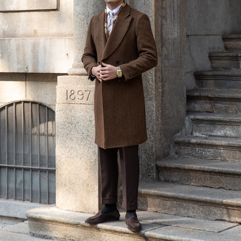 Men's vintage wool brown jacket, view 6 - MRSLM