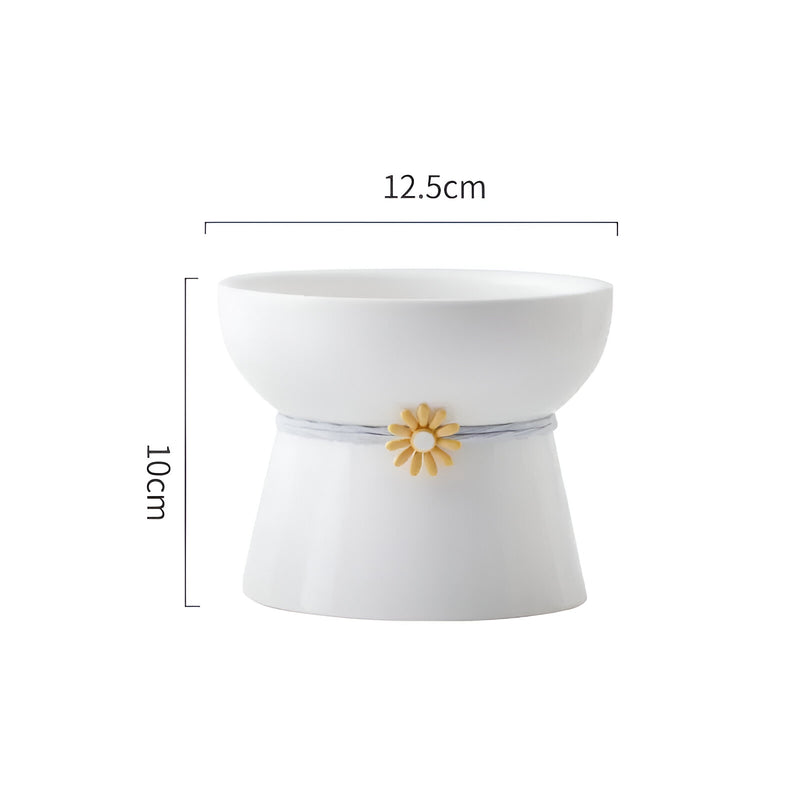 elevated ceramic cat bowl, view 2 - MRSLM