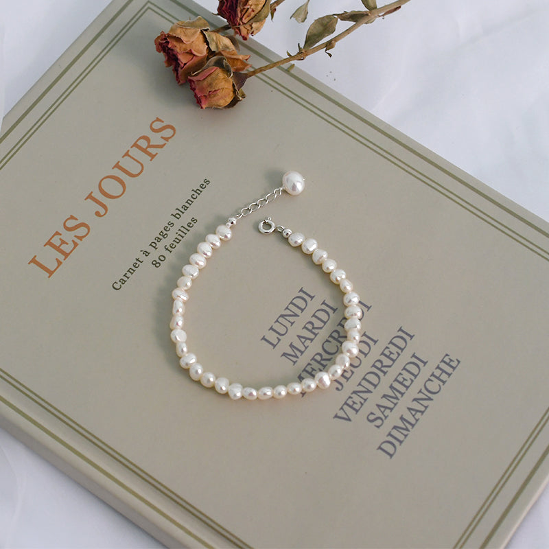 natural freshwater pearl bracelet, view 5 - MRSLM