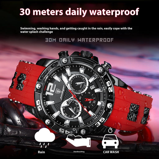 men's silicone band quartz watch - MRSLM