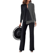 women's chiffon loose top and trousers suit, view 4 - MRSLM