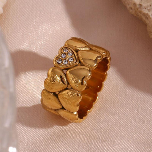 gold plated heart ring - MRSLM