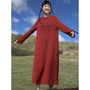 dragon embroidery knitted dress, view 6 - MRSLM