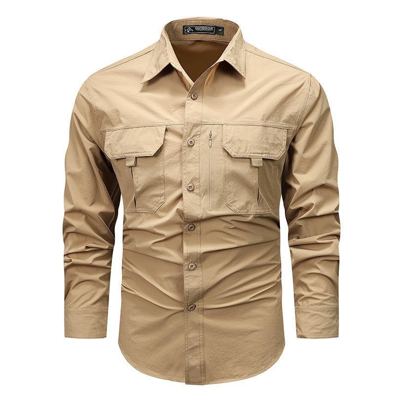 Retro workwear overshirt, view 5 - MRSLM
