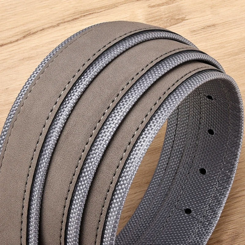 men's suede belt with Oxford fabric strap, view 11 - MRSLM