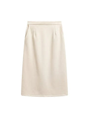apricot velvet mid-length pencil skirt, view 7 - MRSLM