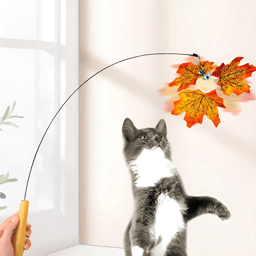 rotating leaf cat teaser toy - MRSLM
