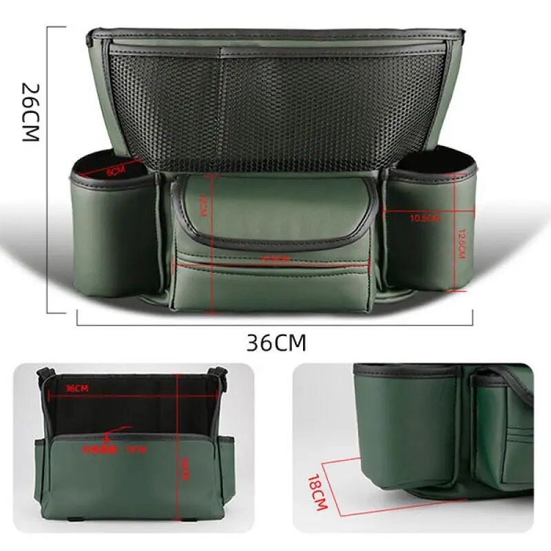 car front seat large capacity PU organizer, view 10 - MRSLM
