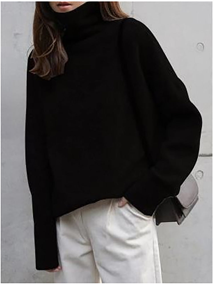 turtleneck cashmere blend sweater for women, view 3 - MRSLM