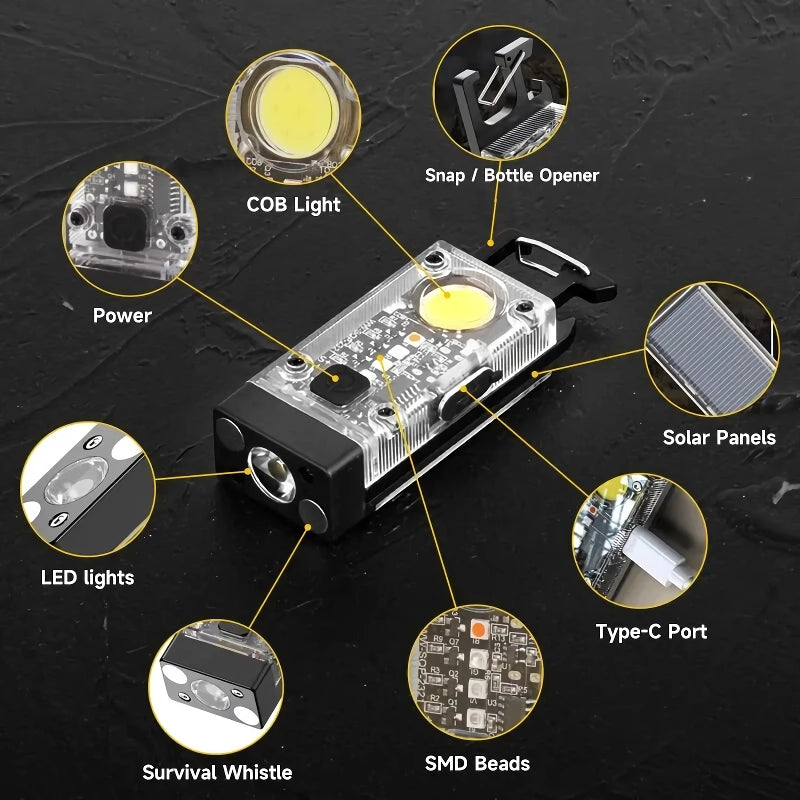 cob keychain work light, view 4 - MRSLM