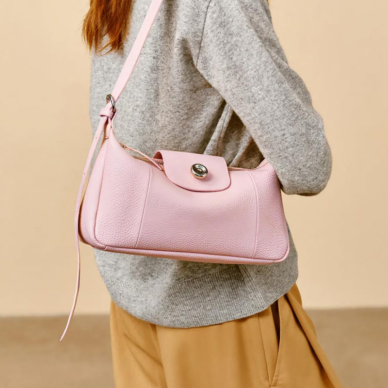 leather crossbody shoulder bag, view 9 - MRSLM
