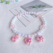 pearl flower pet collar, view 2 - MRSLM