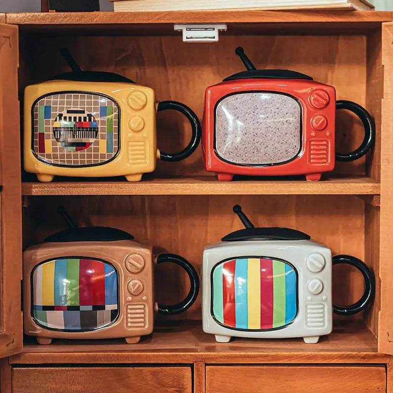 Television-shaped ceramic mug, view 10 - MRSLM
