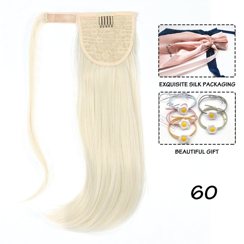 synthetic straight wraparound ponytail, view 9 - MRSLM