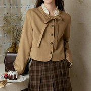 women's lace-up short jacket, view 2 - MRSLM