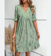 loose V-neck dress, view 5 - MRSLM