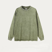 mens cotton long sleeve loose pullover, view 8 - MRSLM