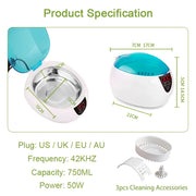750ml ultrasonic jewelry cleaner, view 4 - MRSLM