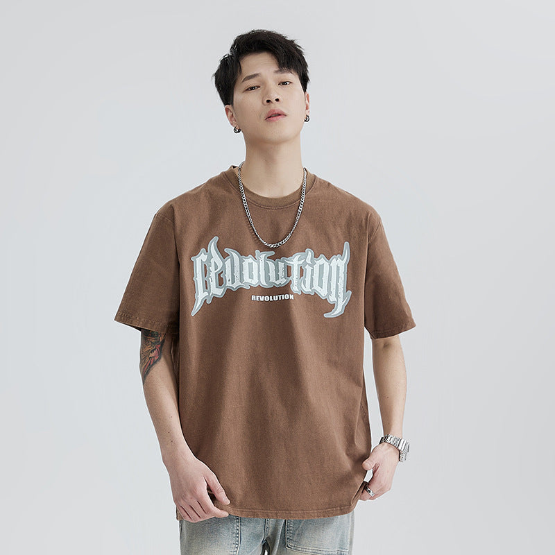 men's washed look cotton T-shirt - MRSLM