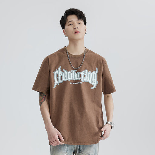 men's washed look cotton T-shirt - MRSLM