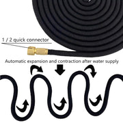 Expandable garden hose with adjustable spray gun, view 4 - MRSLM
